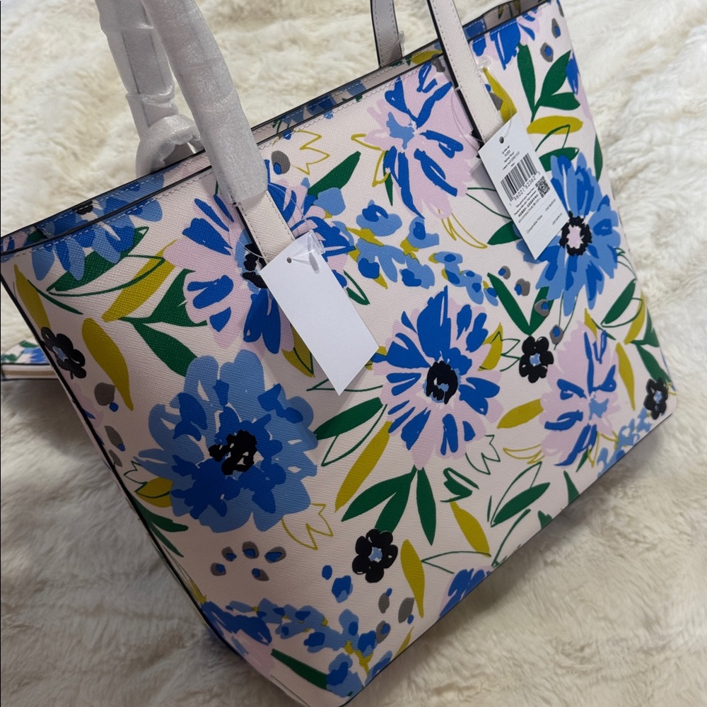 Kate Spade Large Tote Set in Festival Floral Includes Wristlet and Pouch NWT - Picture 8 of 12